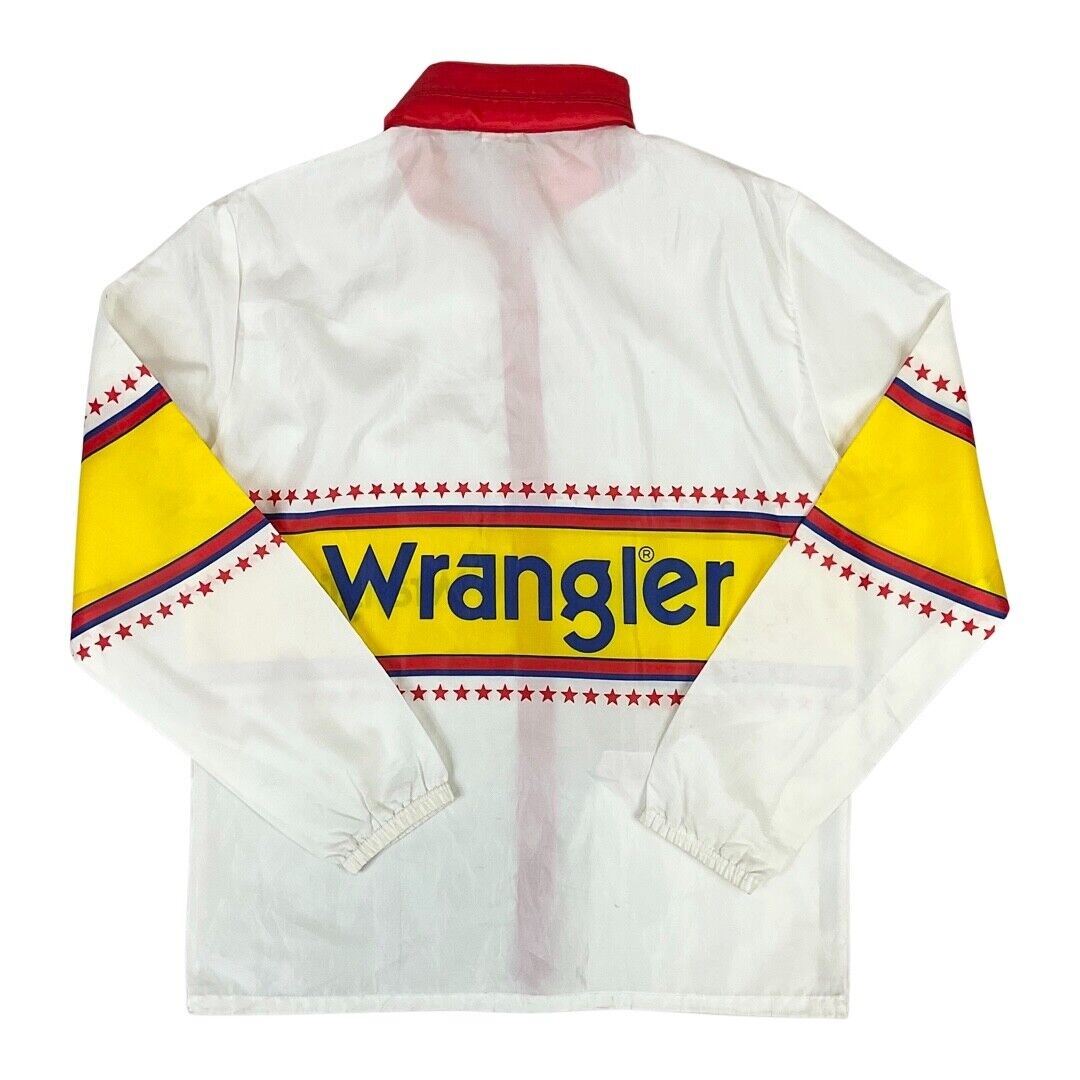 Vintage 1980s Wrangler Colour-Blocked Full-Zip Lightweight Windbreaker Medium