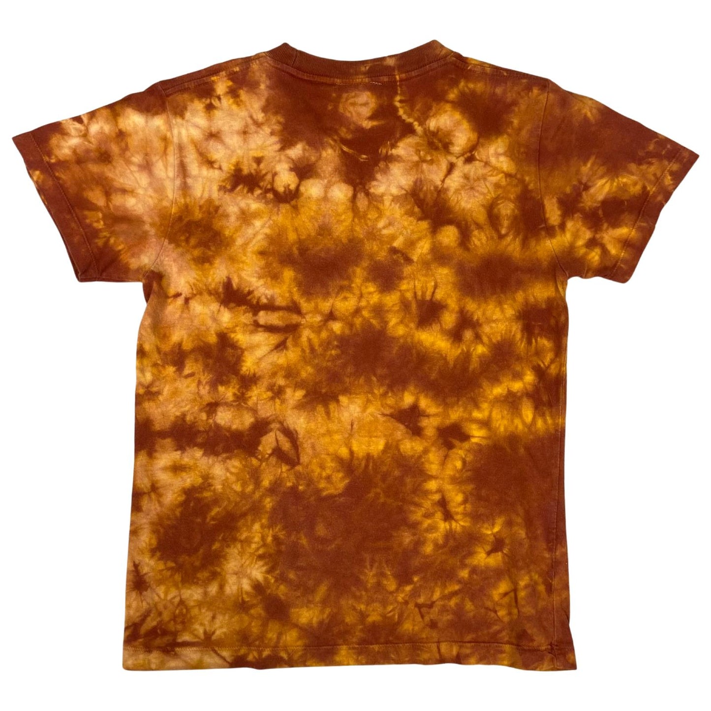 Y2k Orange Tie Dye Tiger Cub Graphic Print T-Shirt Small