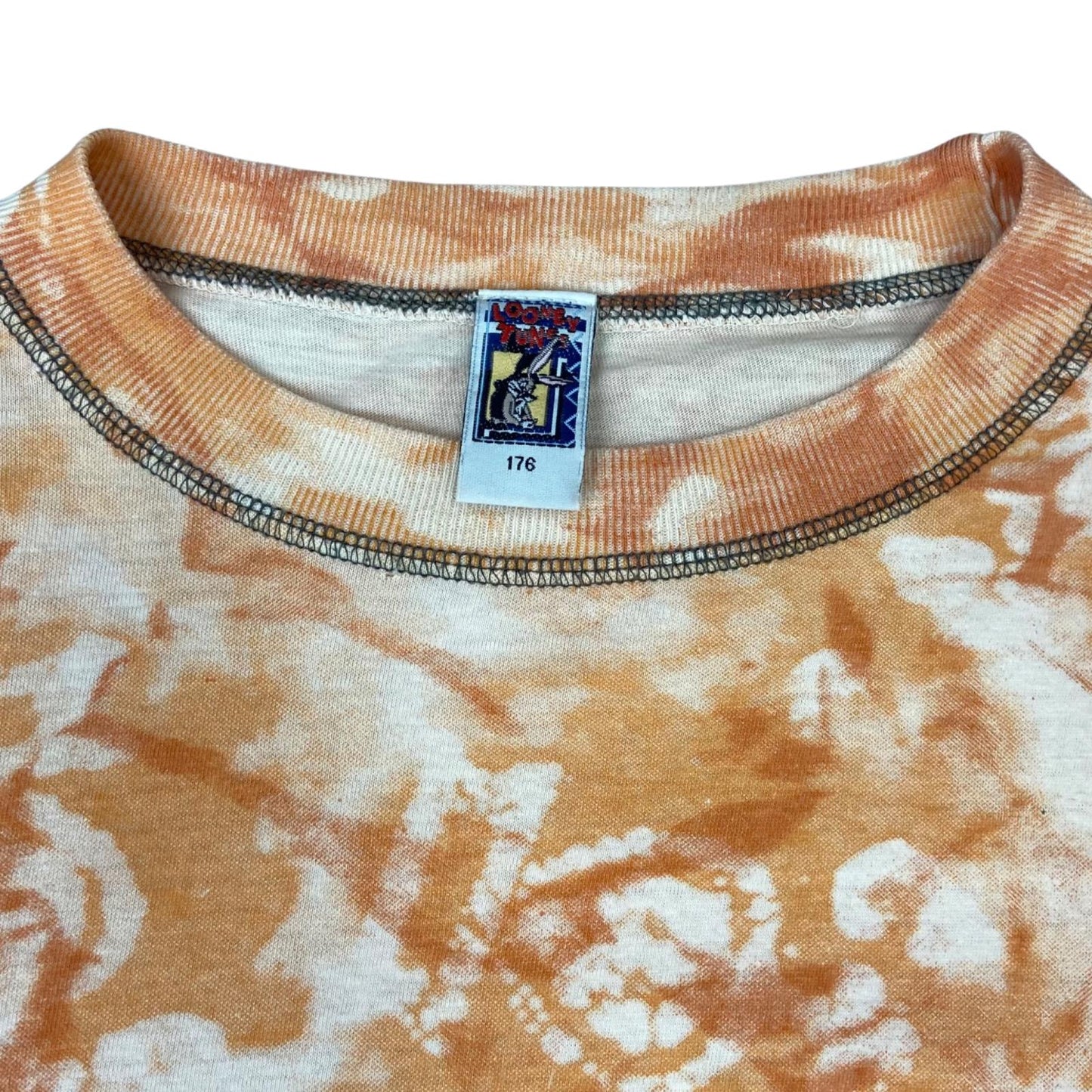 Vintage 1996 Orange Tie Dye Tasmanian Devil 'Baseball Battle' Graphic Tee Large