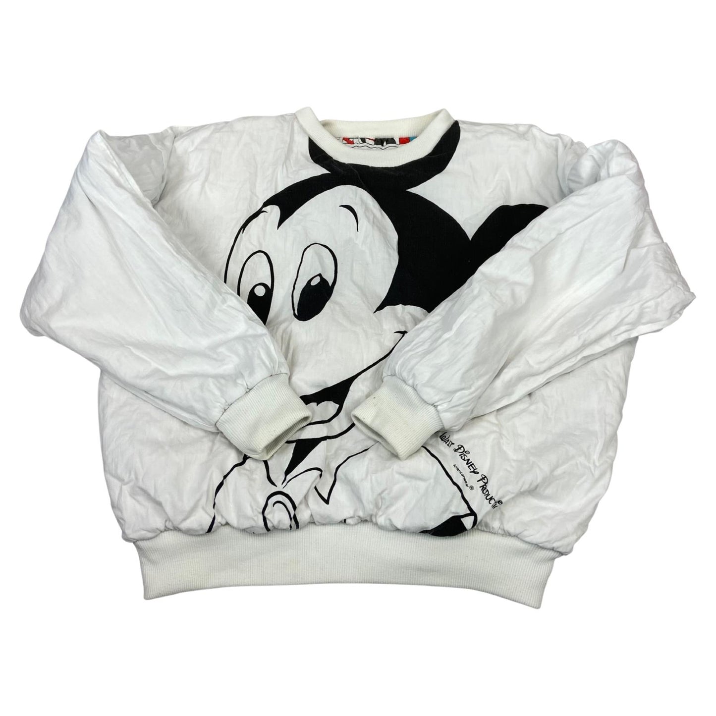 Vintage 80s 90 Reversible Mickey Mouse Disney Graphic Comic Sweater Pullover XXL