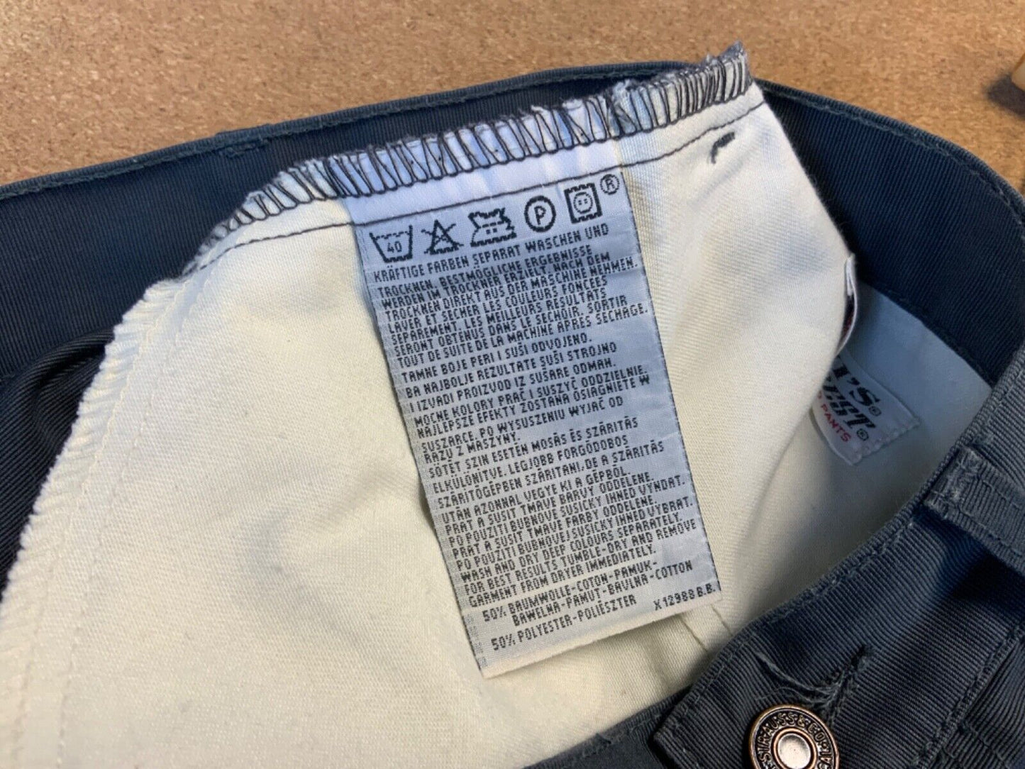 VTG LEVIS STA-PREST RED TAB GREY TROUSERS SLACKS JEANS MOD SKINS 34W 34L