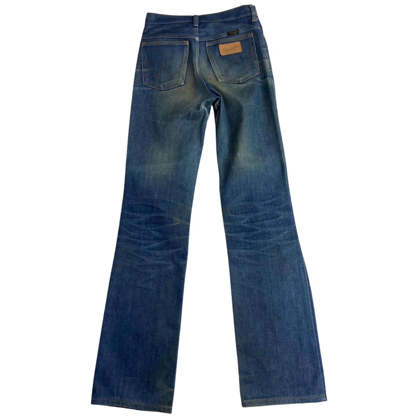 VTG 1970s USA WRANGLER BLUEBELL COWBOY JEANS BOOTCT FLARES AMAZING WEAR 26W 34L