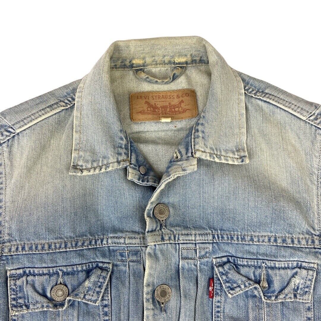 VTG LADIES TYPE 1 2 PLEAT FRONT BLOUSON DENIM JACKET 1930S / 40S STYLE XS 30”