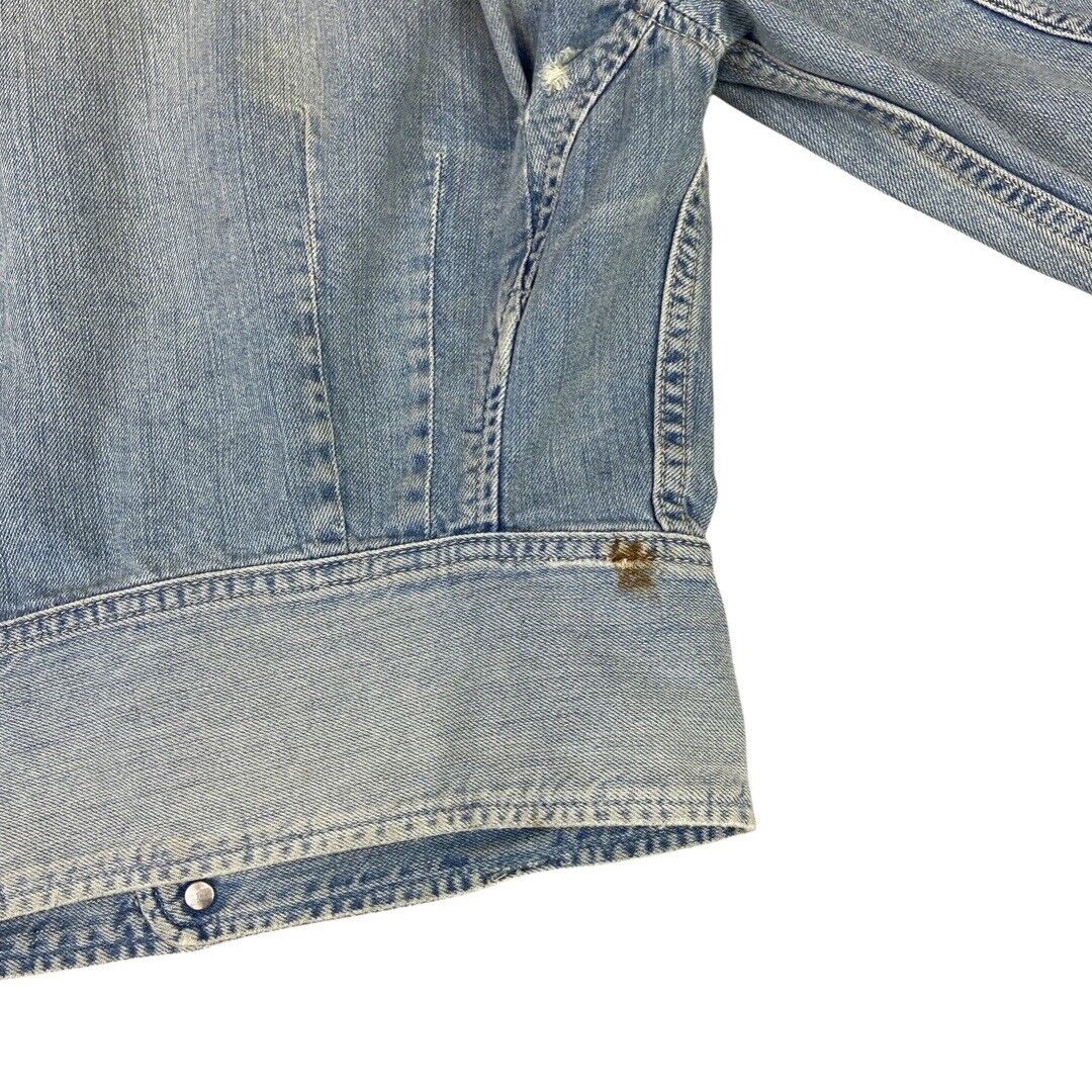 VTG LADIES TYPE 1 2 PLEAT FRONT BLOUSON DENIM JACKET 1930S / 40S STYLE XS 30”