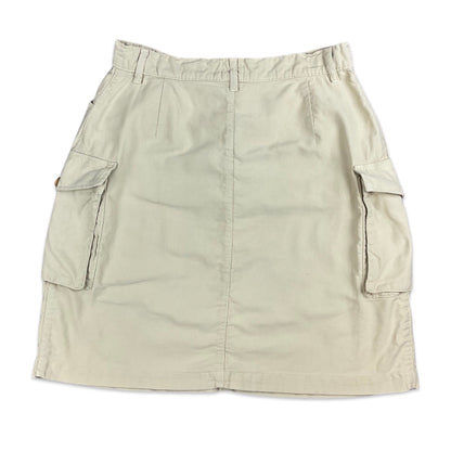 Vintage 90s High Waisted Cargo Midi Skirt 10