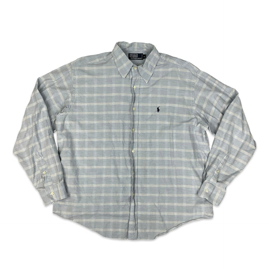 Vintage 90s Ralph Lauren Blue Checked Shirt XL XXL