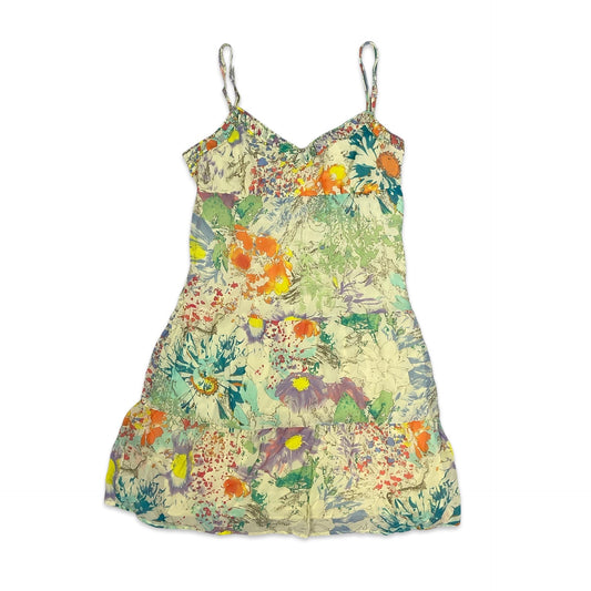 Y2K Floral Print Sun Dress 8 10