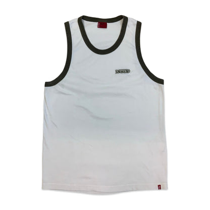 Y2K Levi’s Vest Top White Khaki Green M