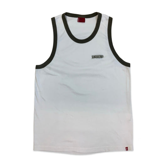 Y2K Levi’s Vest Top White Khaki Green M