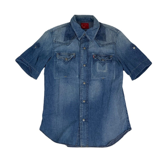 Vintage 00s 90s Y2K Levis Type 1 Fit Denim Shirt S M