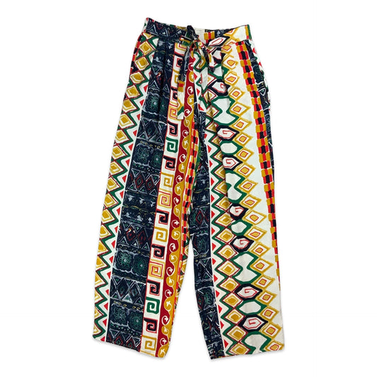 80s Print Wide Leg Trouser 6 8