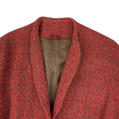 Vintage 90s Red and Black Wool Coat 16