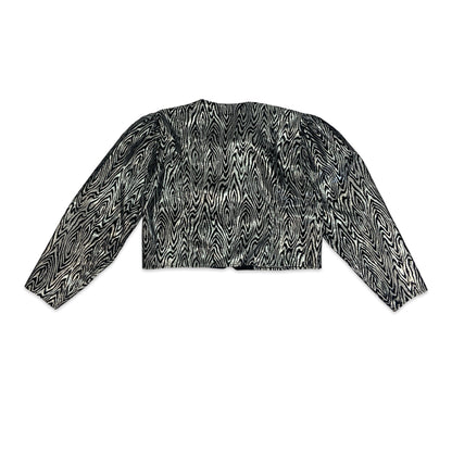 Vintage Black & Silver Cropped Jacket 16