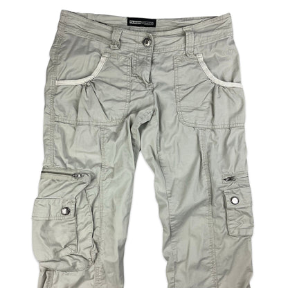 Y2K Beige Low Rise Cargo Trousers 10