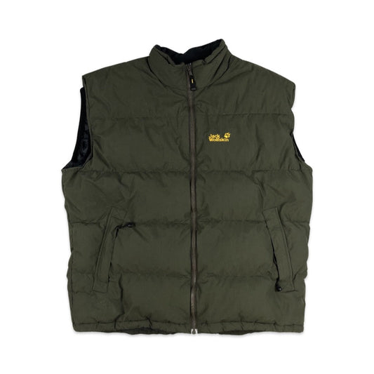 Vintage Y2K Preloved Jack Wolfskin Green Puffer Gilet XL