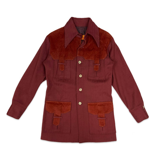 Vintage Burgundy Wool Coat 14
