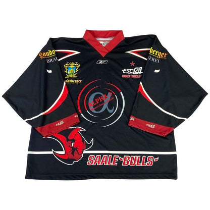 Reebok Black Saale Bulls Eishockey Oberliga Jersey XXXL