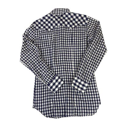 VTG 70s LEVIS SPORTSWEAR BIG E WHITE TAB PEARL SNAP WESTERN SHIRT GINGHAM 34” XS