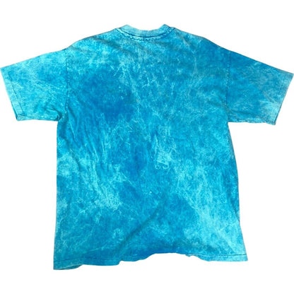 VTG 1989 Blue Tie Dye Native American Wild West Artwear Buffalo Graphic Tee LRG