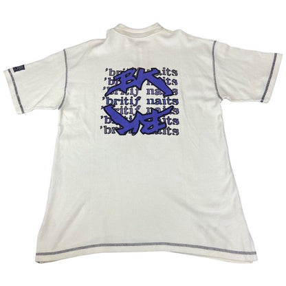 Vintage 90s White British Knights Double-Sided Zip-Up Polo T-Shirt XXL