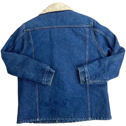 VTG 70s DENIM BIG MAC WESTERN SHERPA LINED BARN CHORE RODEO JACKET 40” M