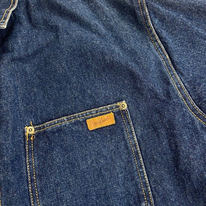VTG DENIM USA MEXICAN WOOL BLANKET LINED CHORE RODEO JACKET ROCKABILLY 46” XL