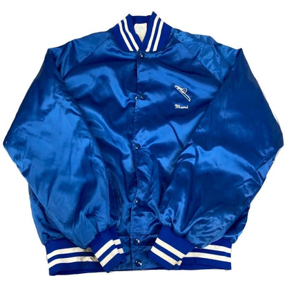 VTG 80s USA RAMONA JUNIOR HIGHSCHOOL BAND SATIN NYLON COACH VARITY JACKET L 44”