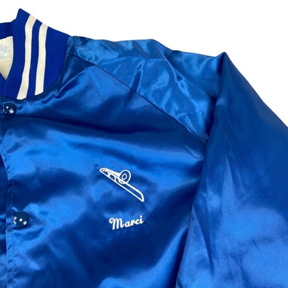 VTG 80s USA RAMONA JUNIOR HIGHSCHOOL BAND SATIN NYLON COACH VARITY JACKET L 44”