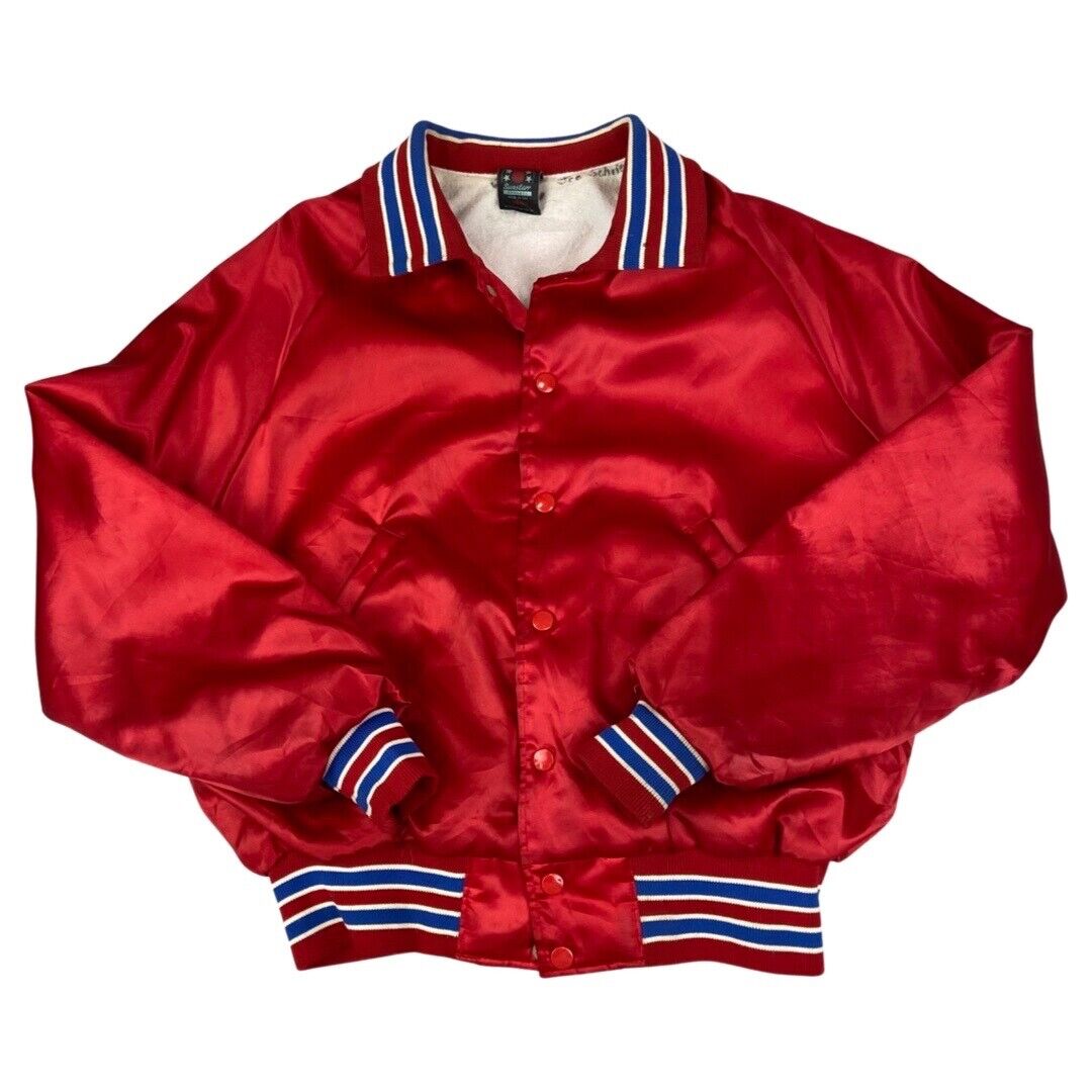 VTG 80s USA RON BOSCH TAE KWON DO SIOUX FALLS DAKOTA SATIN VARSITY JACKET S 38”