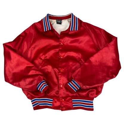 VTG 80s USA RON BOSCH TAE KWON DO SIOUX FALLS DAKOTA SATIN VARSITY JACKET S 38”
