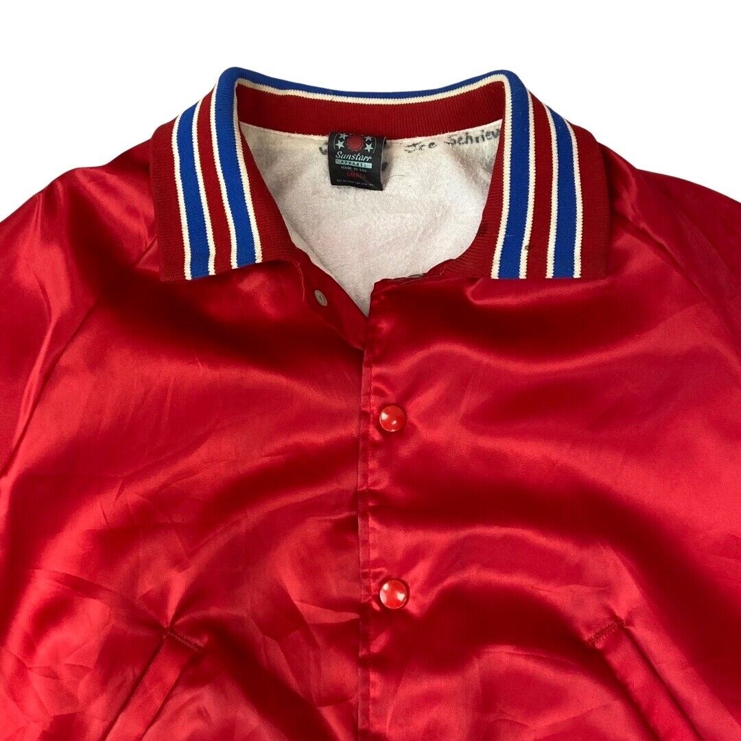 VTG 80s USA RON BOSCH TAE KWON DO SIOUX FALLS DAKOTA SATIN VARSITY JACKET S 38”