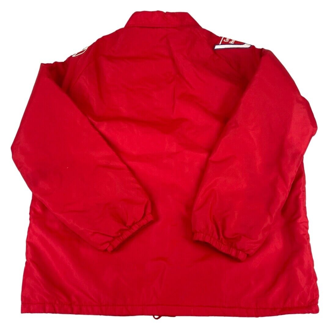 VTG USA 1985 AMATEUR ICE HOCKEY VARSITY NYLON LINED WINDBREAKER JACKET 42” L