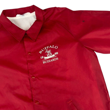 VTG USA BUFFALO BUZZARDS 99 CANOE VARSITY NYLON WINDBREAKER COACH JACKET 48” 2XL