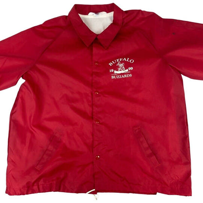 VTG USA BUFFALO BUZZARDS 99 CANOE VARSITY NYLON WINDBREAKER COACH JACKET 48” 2XL