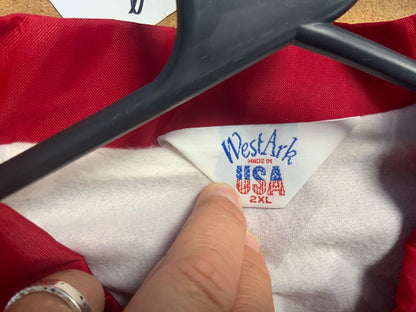 VTG USA BUFFALO BUZZARDS 99 CANOE VARSITY NYLON WINDBREAKER COACH JACKET 48” 2XL