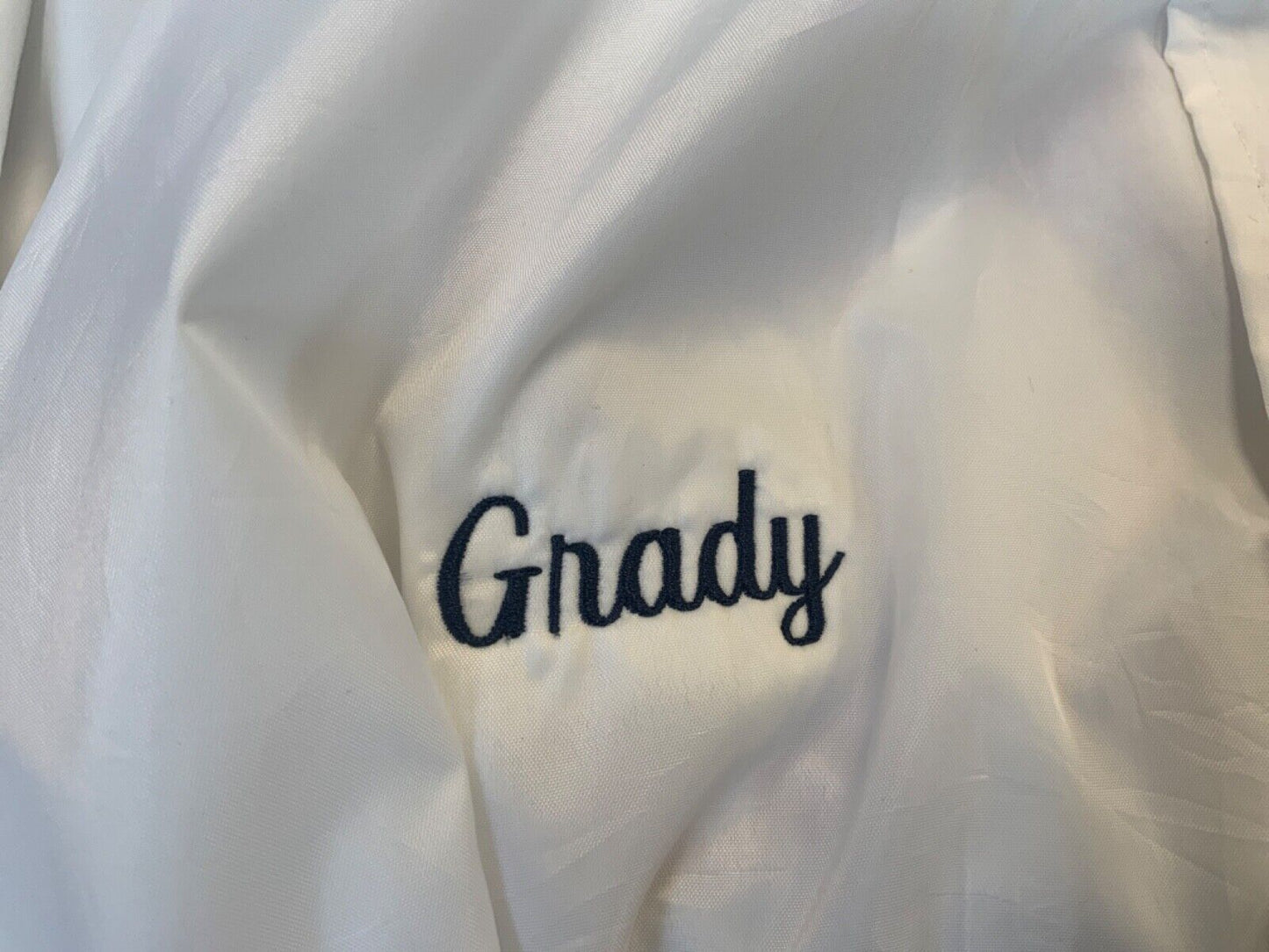 VTG USA AMERICAN MERCHANT MARINE VETERANS NYLON WINDBREAKER LINED JACKET 44” L