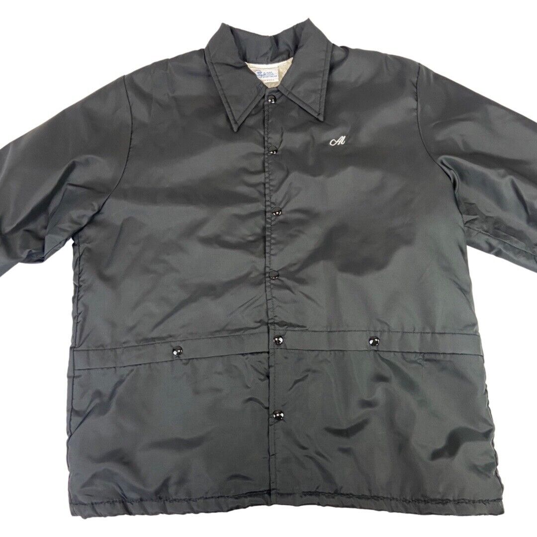 VTG USA TRI VILLAGE NY MEMORIAL COLOR GUARD SHERPA LINED NYLON JACKET 48” 2XL