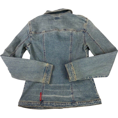 Vintage 90s Y2K Light Blue Miss Sixty Button Down Denim Shirt Jacket 8 10 S