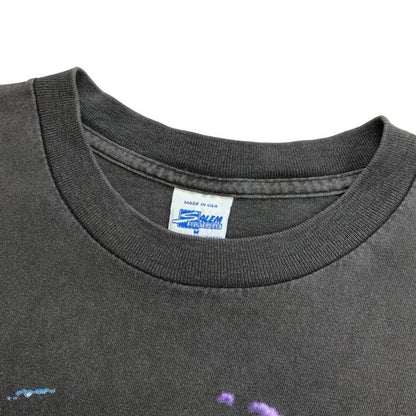 VTG 1991 Black Salem Sportswear Karl 'The Mailman' Malone Utah Jazz T-Shirt MED