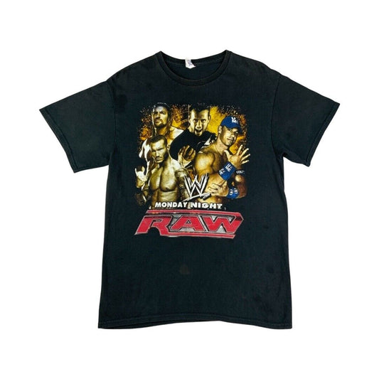 Vintage 2000s Black Monday Night Raw Double-Sided Graphic T-Shirt Medium