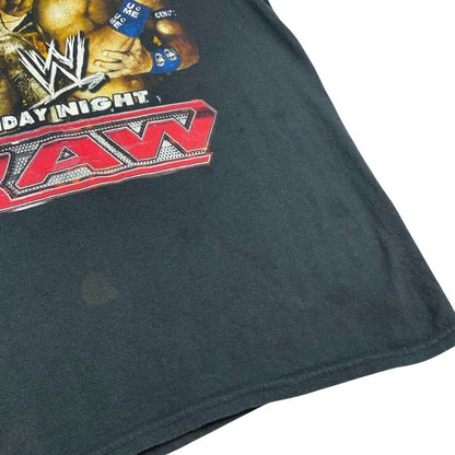 Vintage 2000s Black Monday Night Raw Double-Sided Graphic T-Shirt Medium