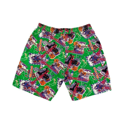 Vintage 1990s Multi-Coloured Hawaiian Surf Swim Boardshorts AOP XL