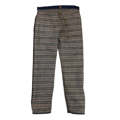 LTD EDN SEASONAL LEE CHASE STRIPED INNER INDIGO DENIM JEANS ROCKABILLY 34”W 32”L