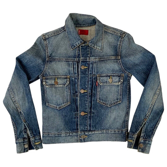 LADIES LEVIS TYPE 2  DENIM JACKET PLEAT BLOUSON 40s 50s STYLE ROCKABILLY S 36”