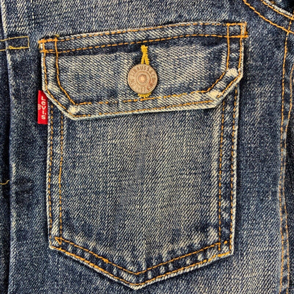 LADIES LEVIS TYPE 2  DENIM JACKET PLEAT BLOUSON 40s 50s STYLE ROCKABILLY S 36”