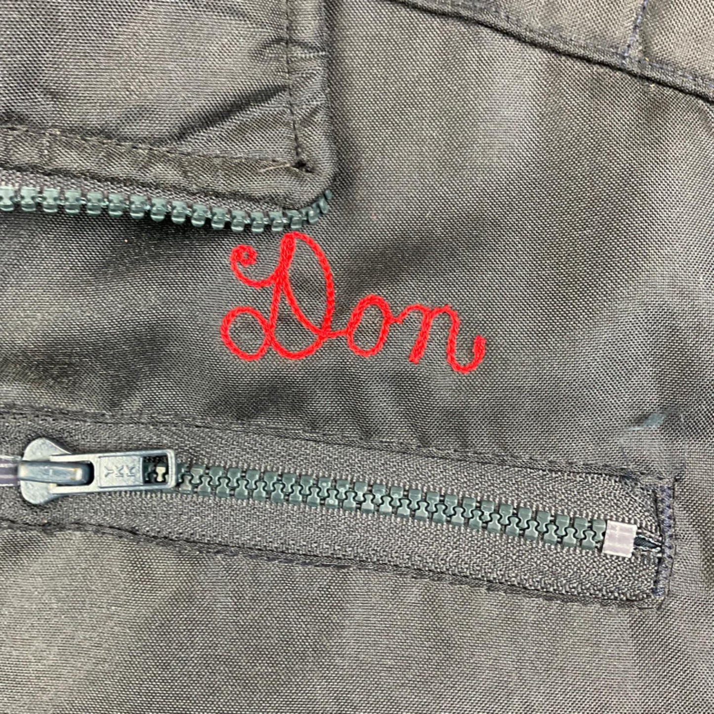 VTG USA HONDA MOTORCYCLE HONDALINE BOMBER JACKET EARLY WARNING FABRIC BIKE L 42"