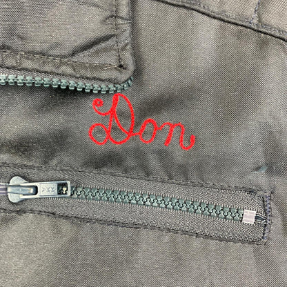 VTG USA HONDA MOTORCYCLE HONDALINE BOMBER JACKET EARLY WARNING FABRIC BIKE L 42"