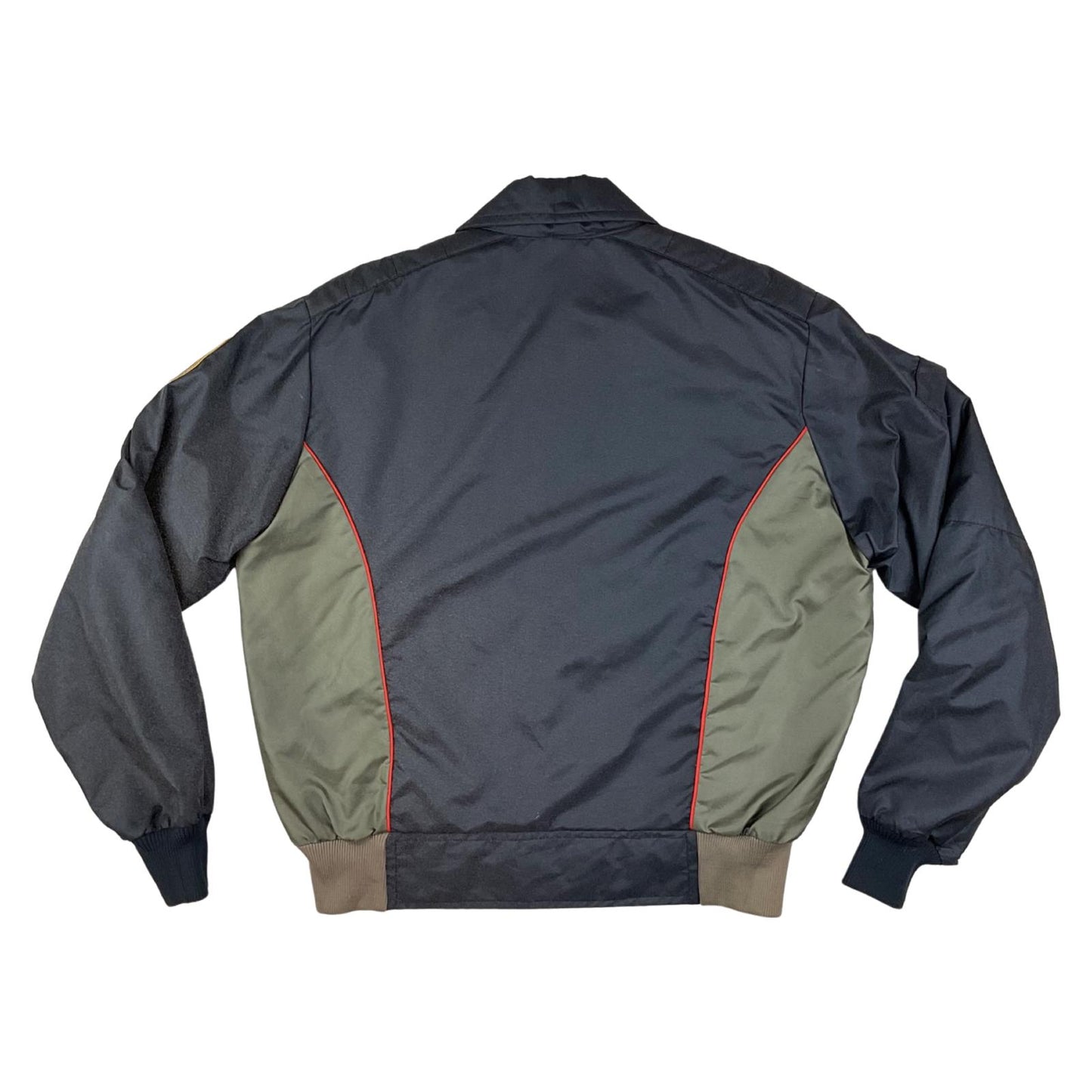 VTG USA HONDA MOTORCYCLE HONDALINE BOMBER JACKET EARLY WARNING FABRIC BIKE L 42"