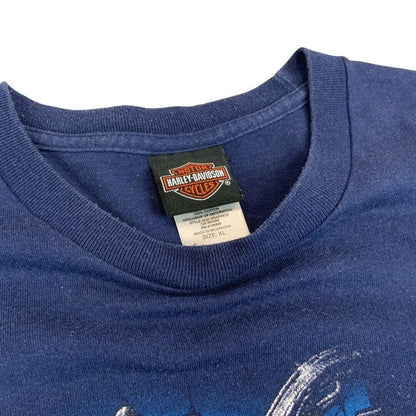 2018 Navy Harley Davidson Motor Cycles Hannover Spiderman Graphic T-Shirt XL