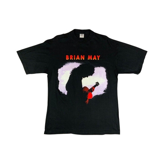 Vintage 1993 Black Brian May Back To The Light Tour Graphic T-Shirt L/XL